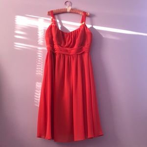 Tangerine empire waistline dress